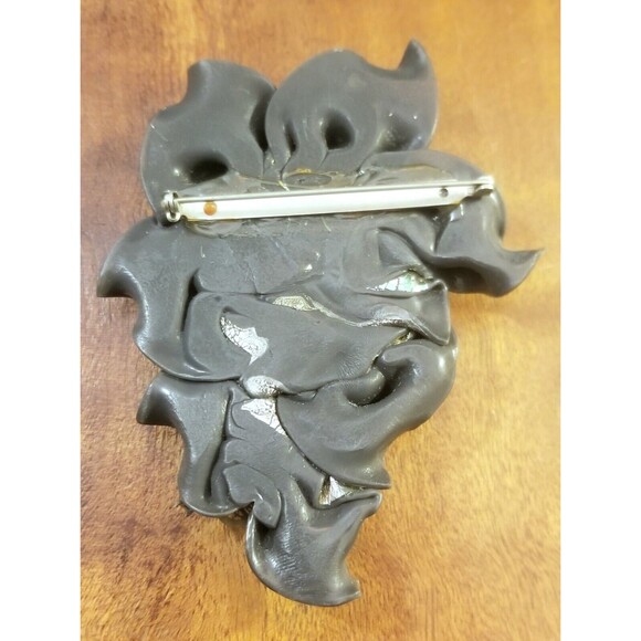 Vintage 1980s Steampunk Assemblage Brooch Using Vintage Jewelry & Watch Parts - Picture 5 of 5